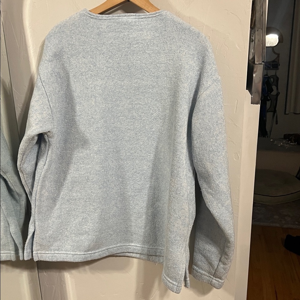 Vintage floral embroidery Colorado blue oversized sweater - Picture 5 of 5